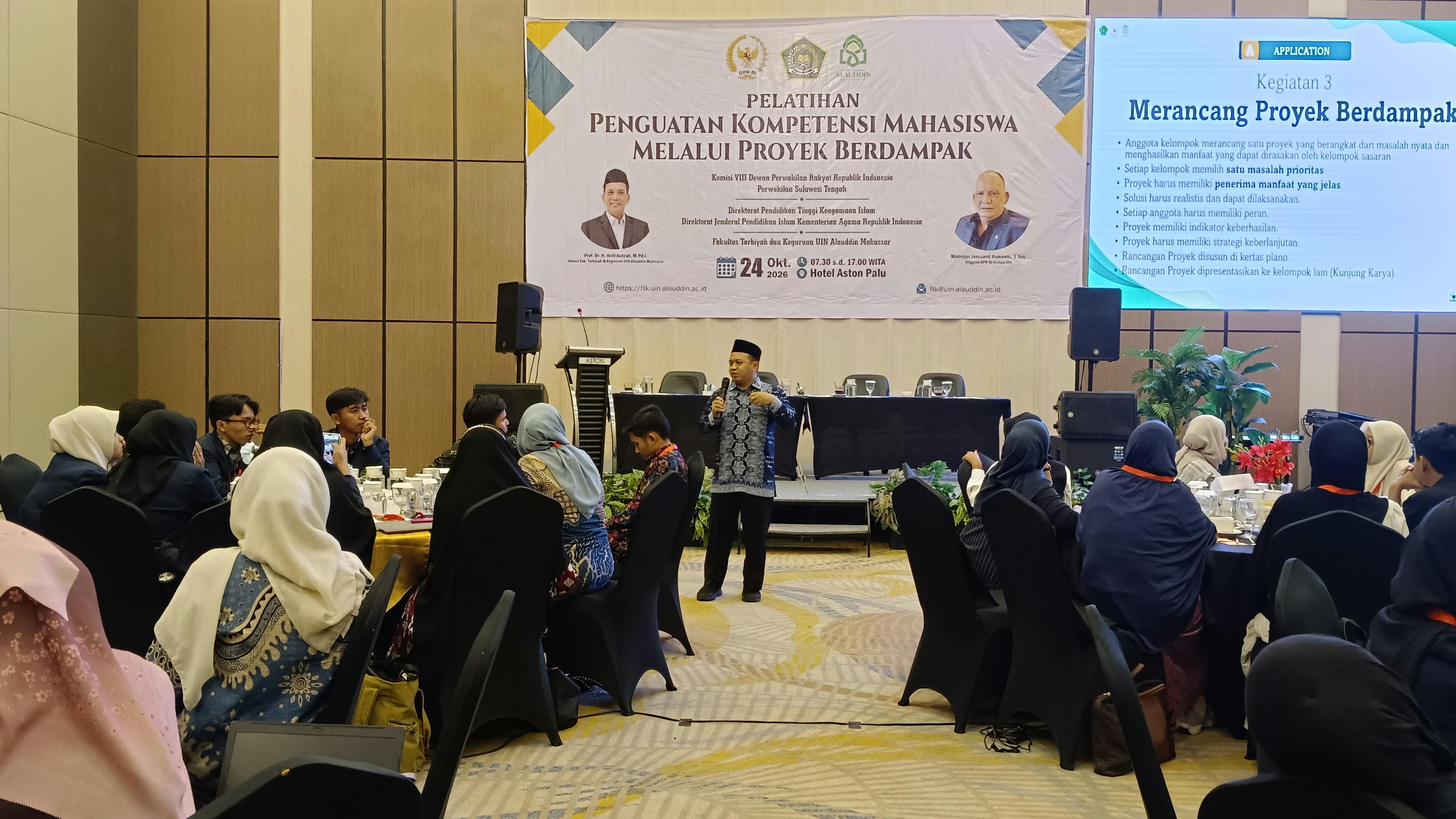 Dosen PBA UIN Alauddin Makassar Jadi Fasilitator Pelatihan Kompetensi Mahasiswa Melalui Proyek Berdampak di Sulawesi Tengah