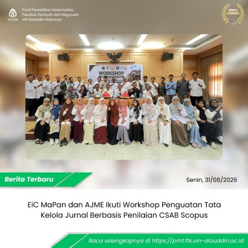 EiC MaPan dan AJME Ikuti Workshop Penguatan Tata Kelola Jurnal Berbasis Penilaian CSAB Scopus